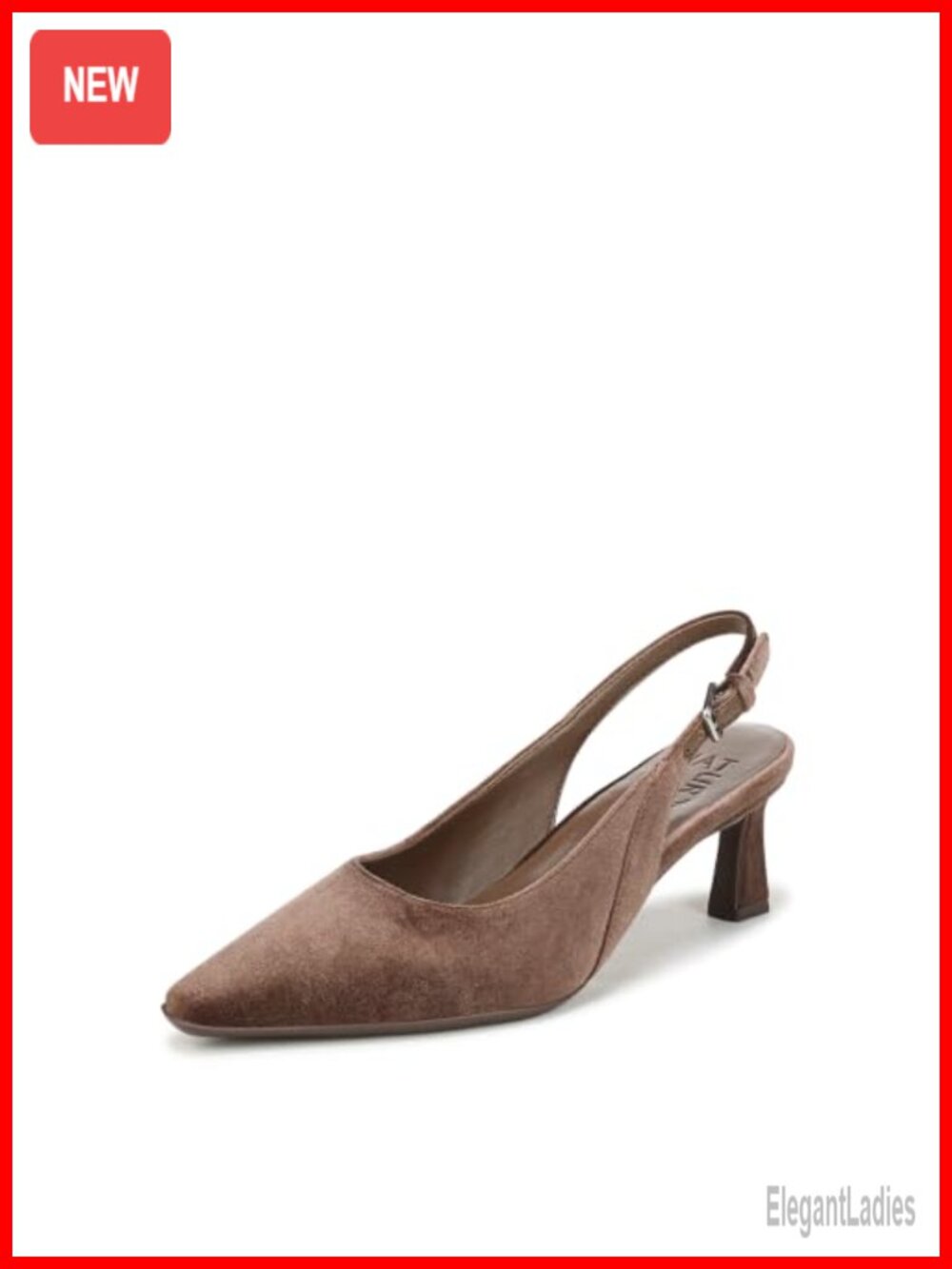Naturalizer Tansy Slingback Pump Snip Toe Buckle Velvet